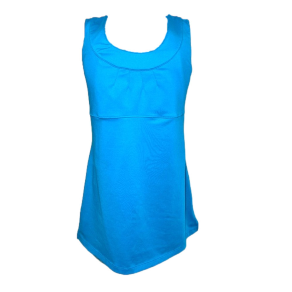 Bright Blue Sleeveless Scoop Neck Women's Top